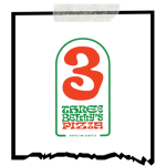 Three Belly's Pizza logo
